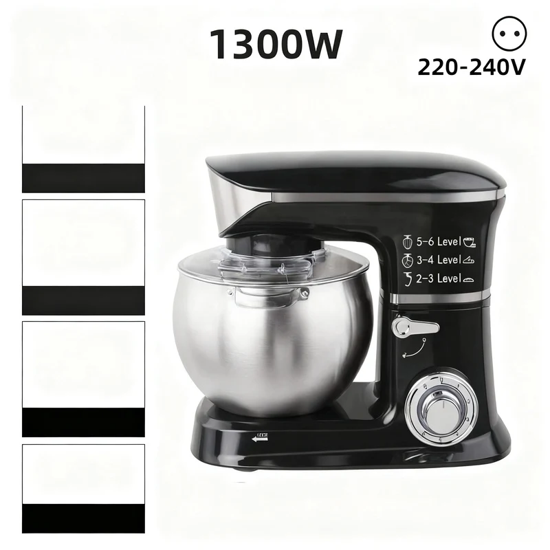 Kitchen machine 5 L, stainless steel, multiple plugs