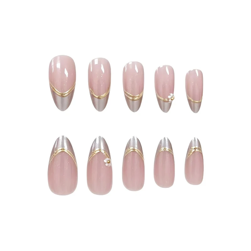 Elegante Blumenmuster Acryl-Nagelverlängerungen Karnz 1789915589
