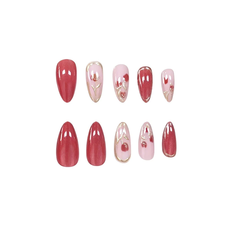Elegante florale Acryl-Nagelkunst-Verzierungen Karnz 1789915802