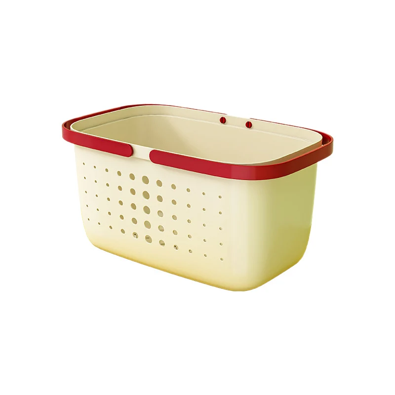Portable bath basket made of plastic