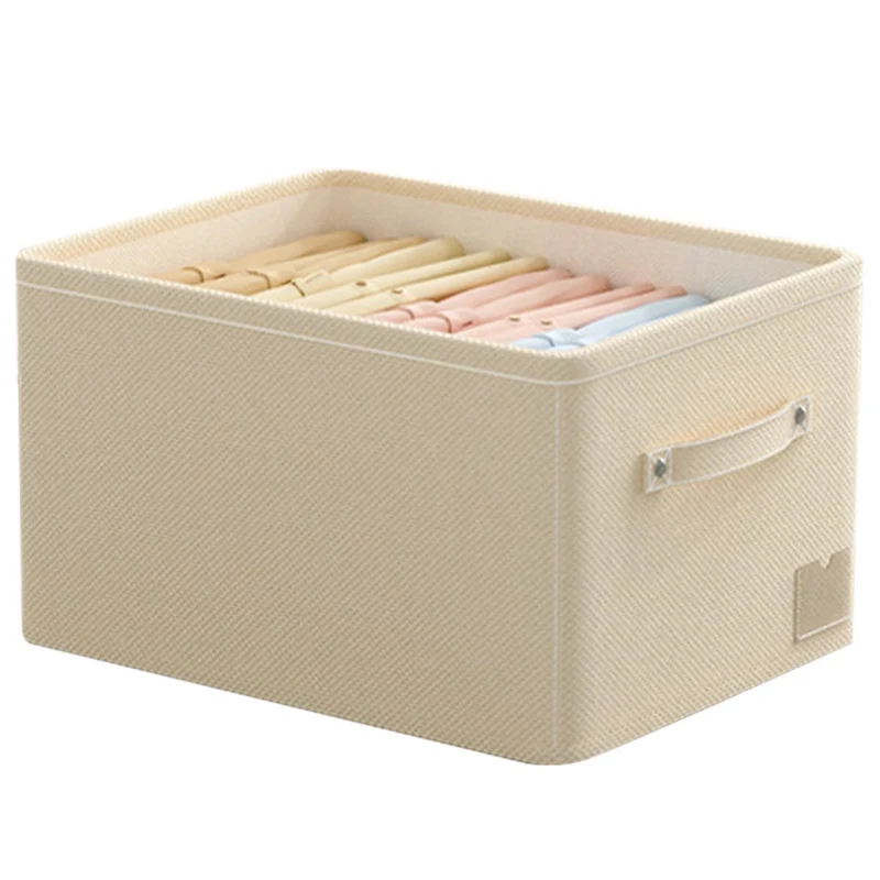 Fabric storage box for clothes, foldable
