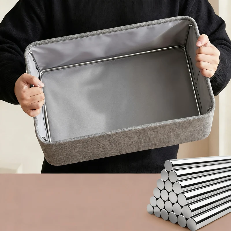 Fabric storage box for clothes, foldable