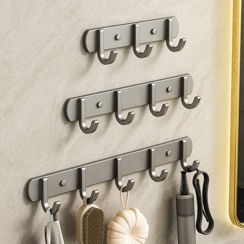 Strong aluminum wall hooks with adhesive pads