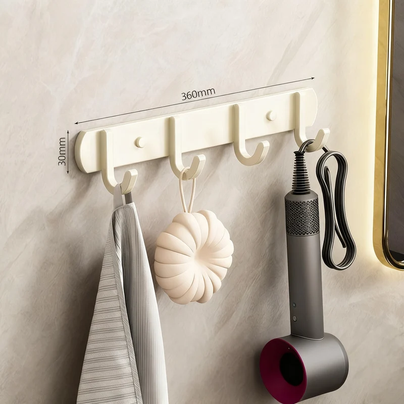 Strong aluminum wall hooks with adhesive pads