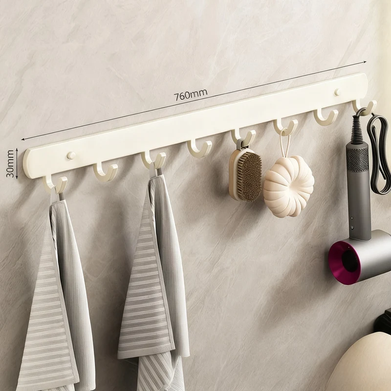 Strong aluminum wall hooks with adhesive pads