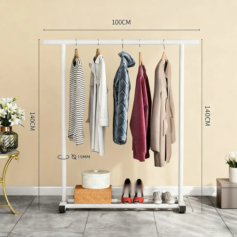 Standing laundry rack, one-piece, made of carbon steel