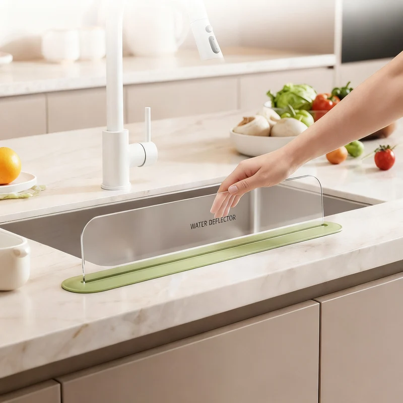 Silicone splash guard for sink