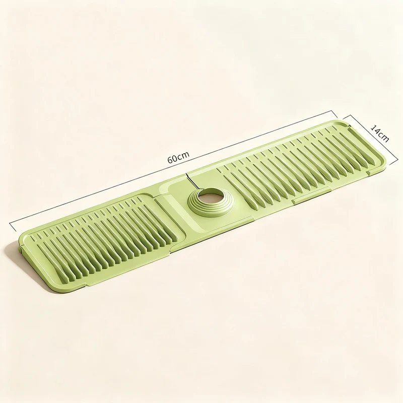 Silicone draining mat for faucet