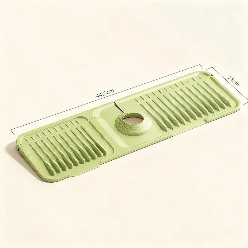 Silicone draining mat for faucet