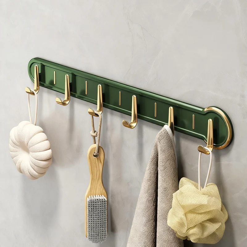 Self-adhesive wall hooks, 6-piece strip