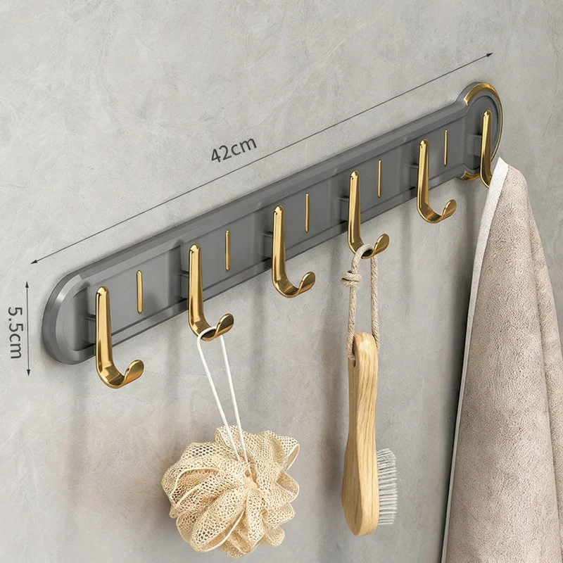 Self-adhesive wall hooks, 6-piece strip