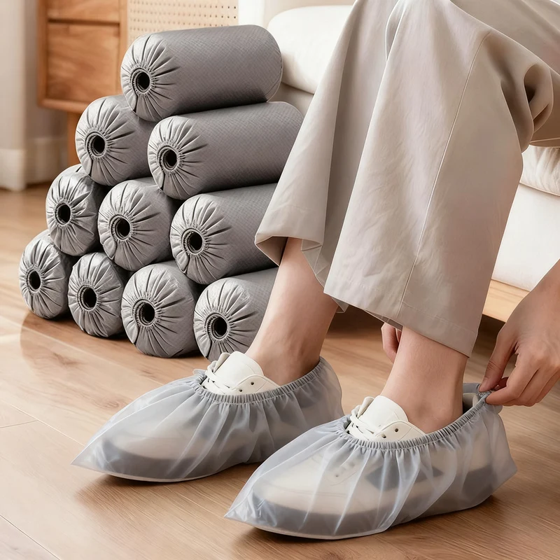 Fleece shoe covers, non-slip