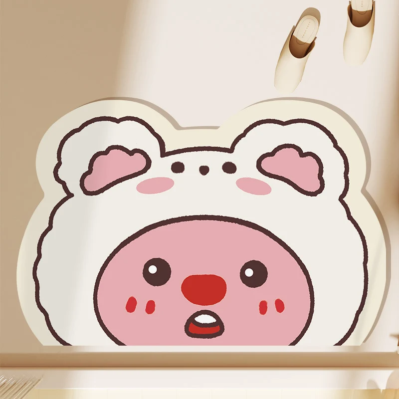 Cute Cartoon Cheese-Shaped Bath Mat