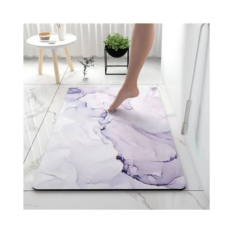 Abstract Marble Design Bath Mat