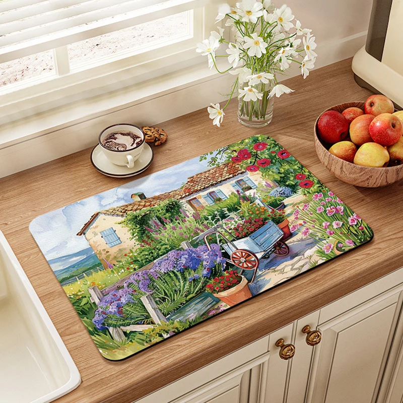 Vintage-Inspired Kitchen Mat