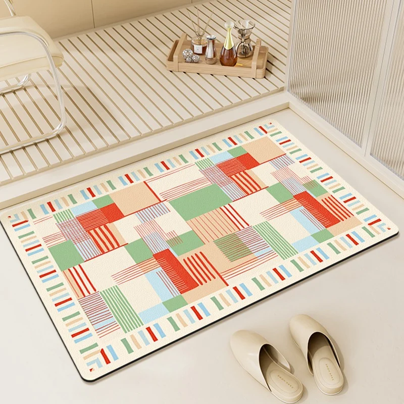 Stylish Geometric Pattern Bath Mat