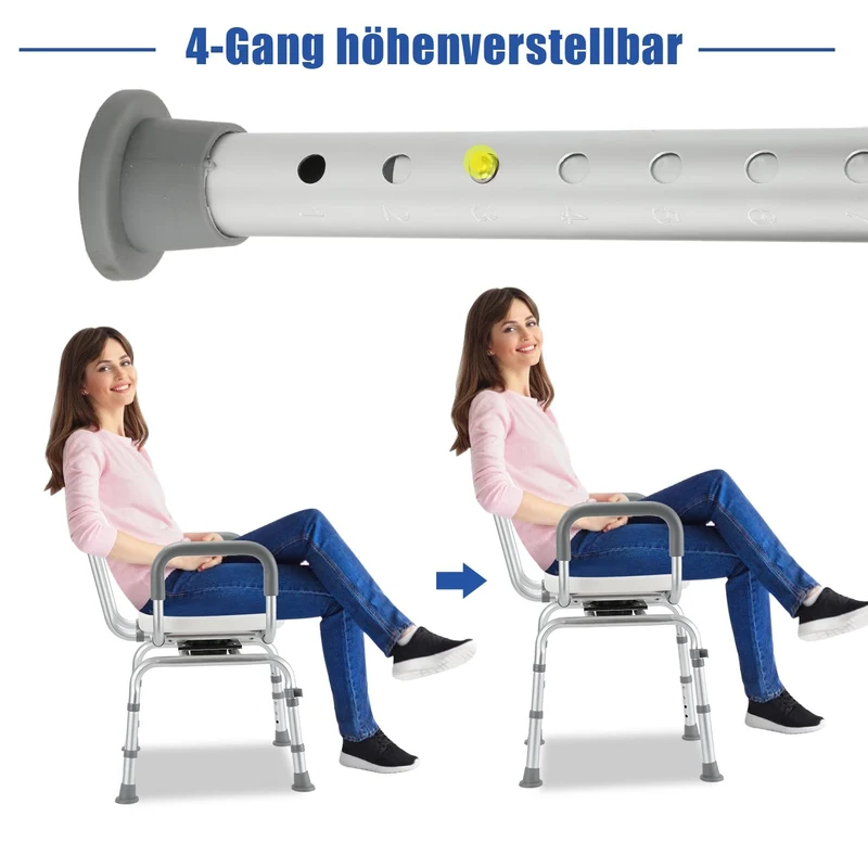 Shower chair Shower stool 360°rotatable | Stornfield