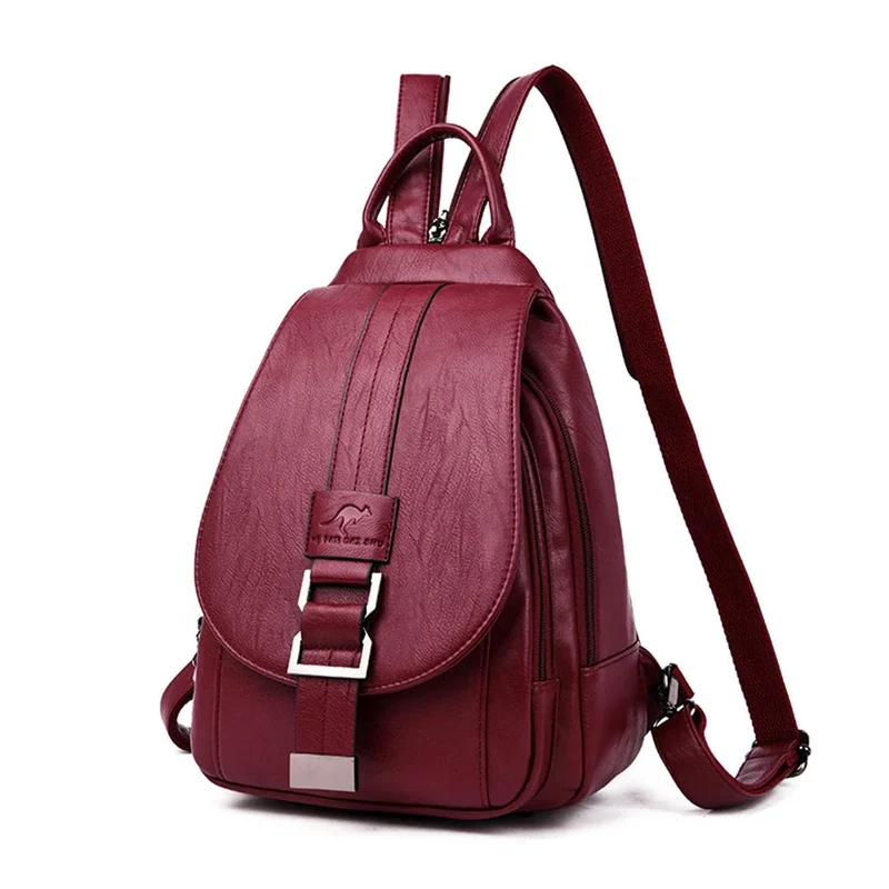 Ladies Leather Backpack with Anti-Theft Compartment and Compact Design | Stornfield