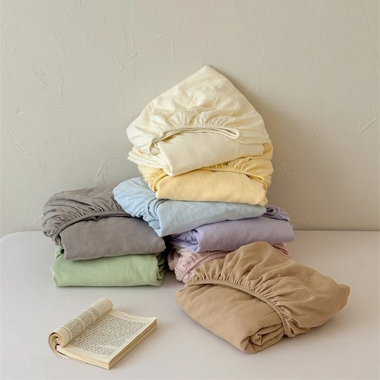 High-quality cotton-linen bed sheet extra soft Stornfield