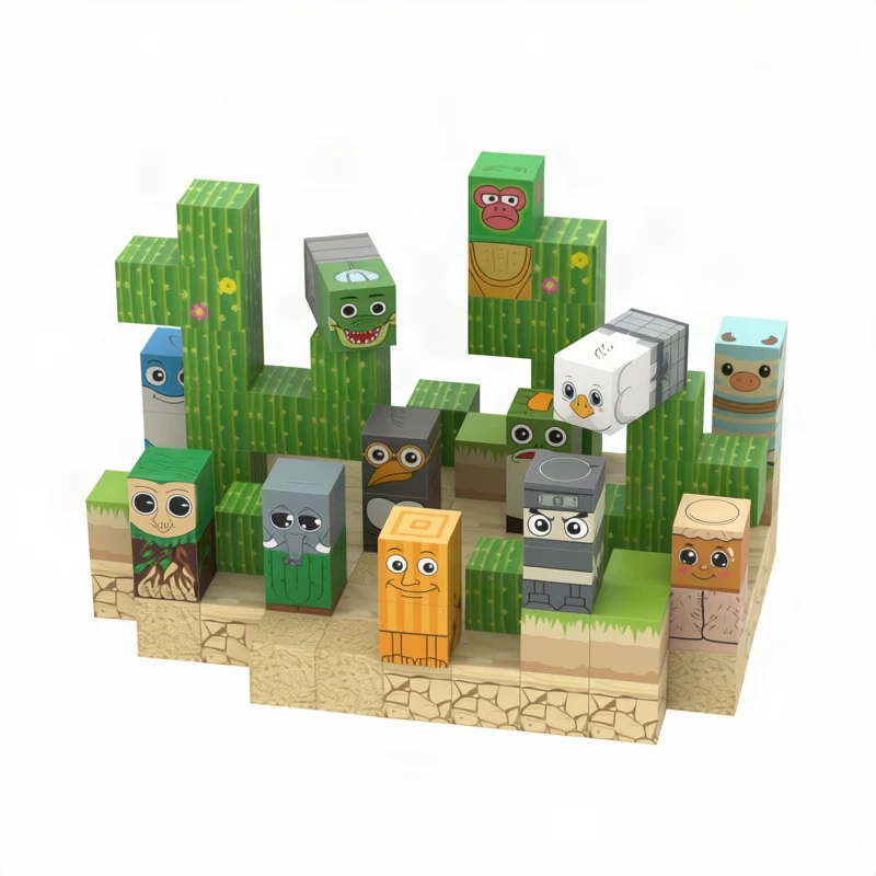 Magnetische Bausteine, Domino-Stil