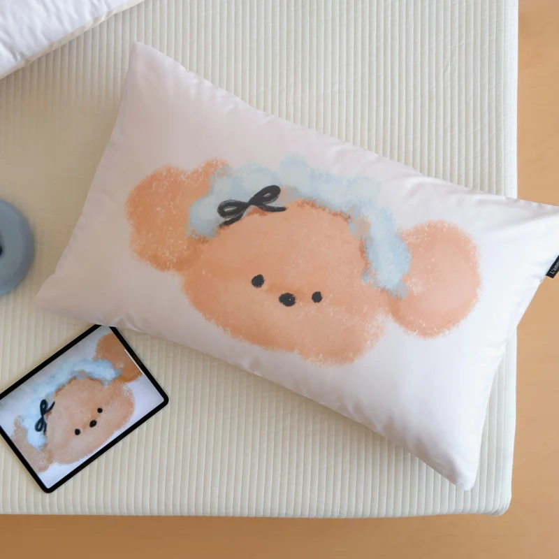 Children's pillowcase with cute chick motif and skin-friendly microfiber cover Stornfield