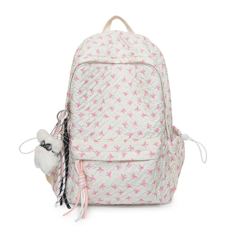 Gestepptes Blumenmuster Rucksack Karnz