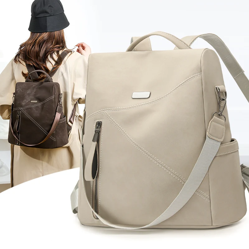 Multi-Funktionaler Leder-Rucksack Karnz