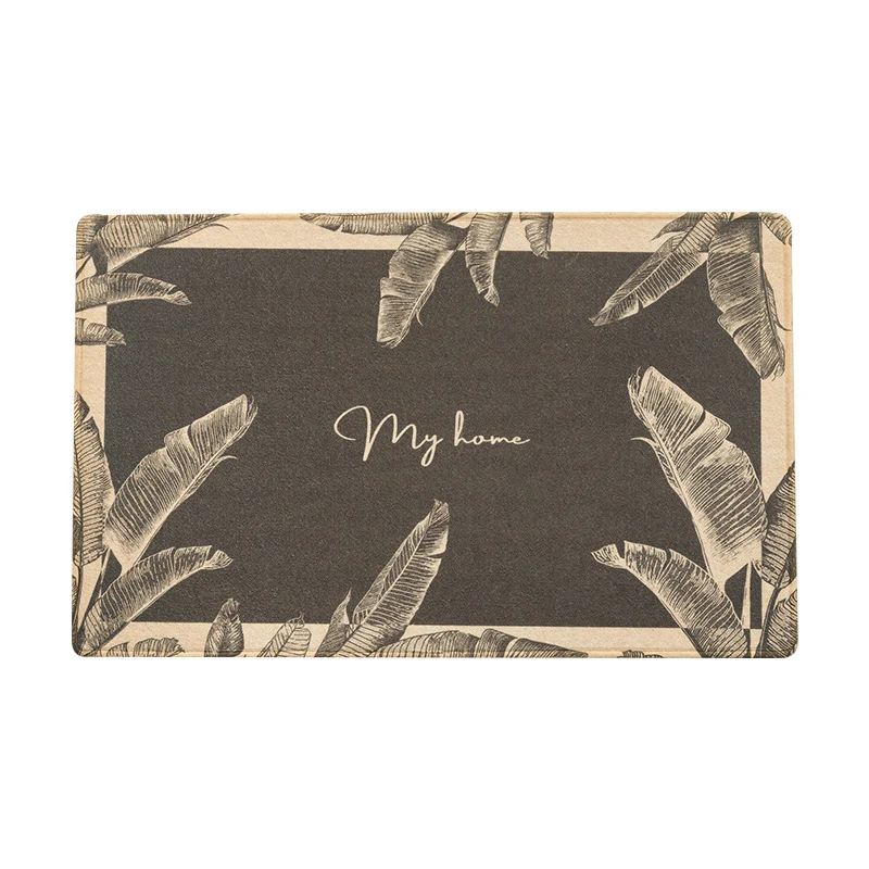 Decorative Floral Print Door Mat