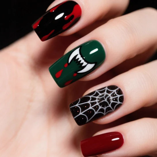 Halloween-Themed Nail Art Stornfield