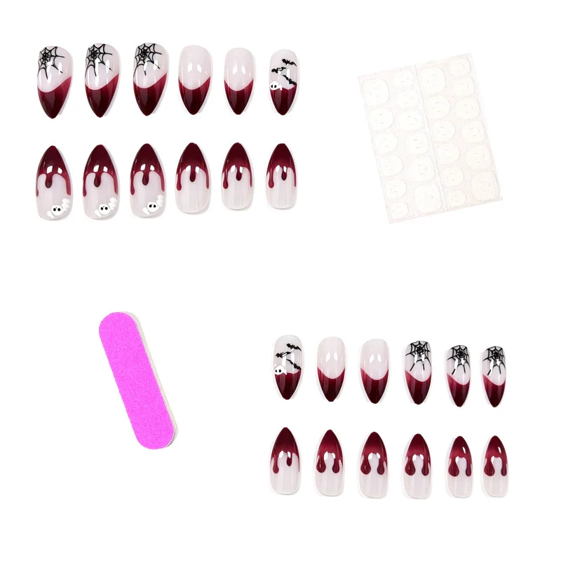 Halloween-Themed Long Coffin Nail Art Stornfield
