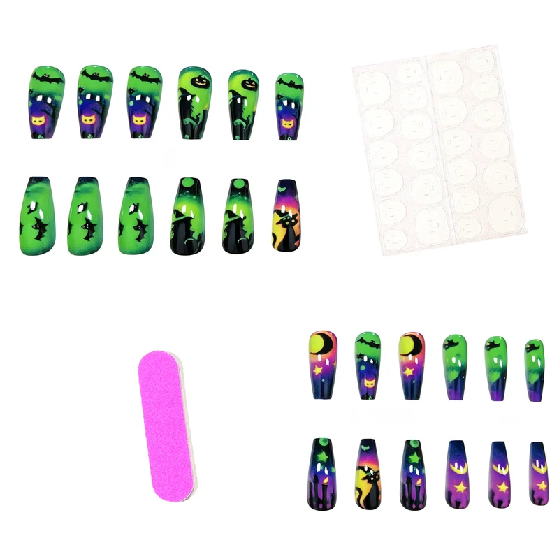 Halloween-Themed Glow-in-the-Dark Nail Art Stornfield
