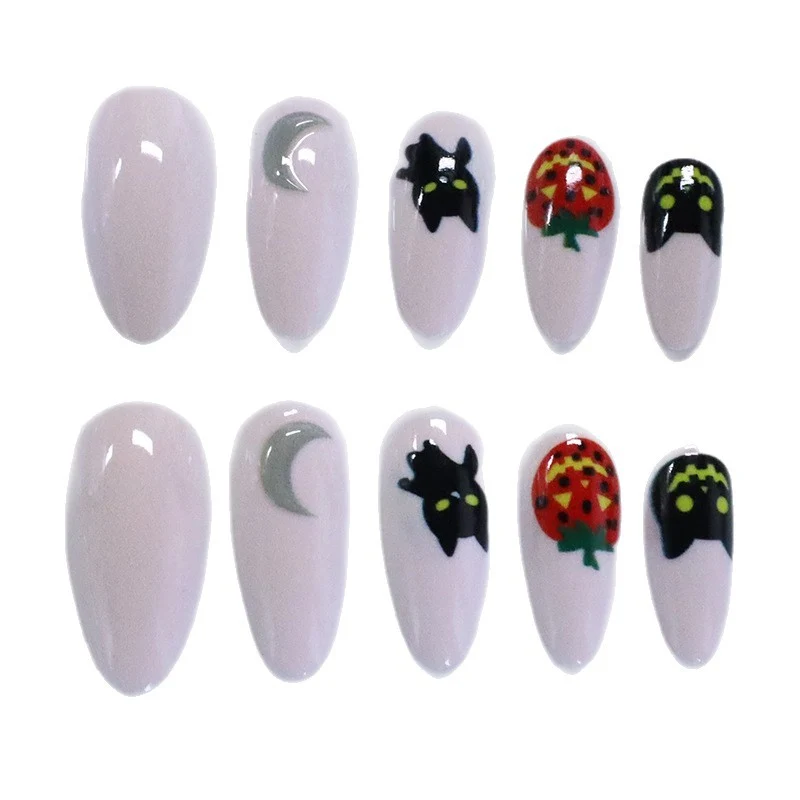 Halloween-Themed Decorative Nail Art Enhancements Stornfield