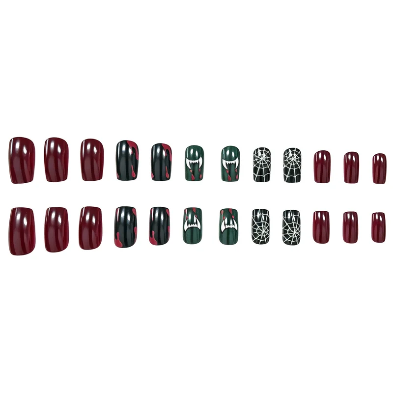 Halloween-Themed Decorative Acrylic Nail Art Extensions Stornfield