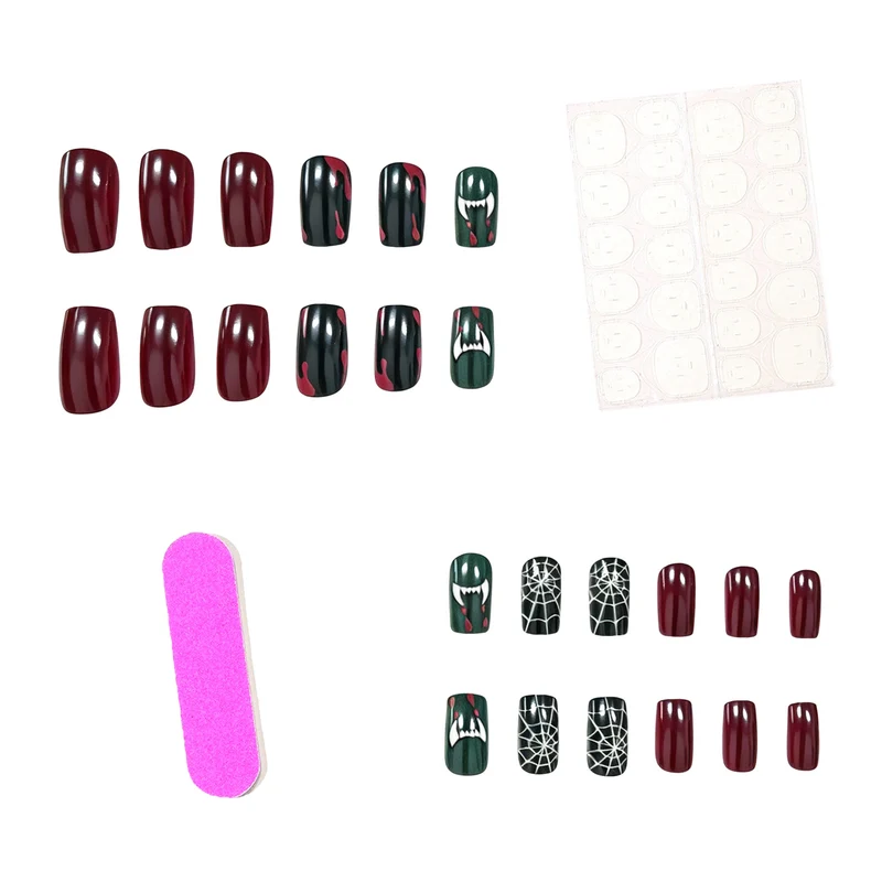 Halloween-Themed Decorative Acrylic Nail Art Extensions Stornfield