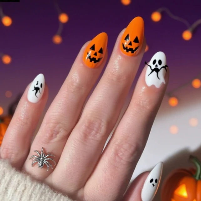 Halloween-Themed Artistic Nail Enhancements Stornfield
