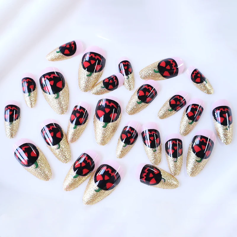 Halloween-Themed Acrylic Nail Art Set Stornfield