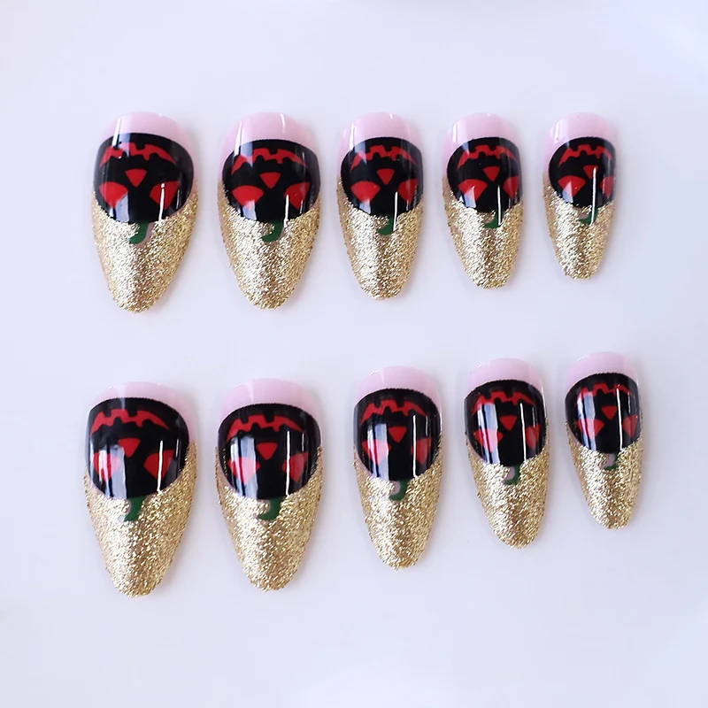 Halloween-Themed Acrylic Nail Art Set Stornfield