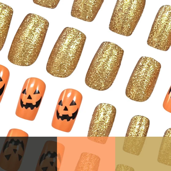Halloween-Themed Acrylic Nail Art Stornfield
