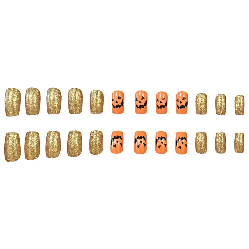 Halloween-Themed Acrylic Nail Art Stornfield