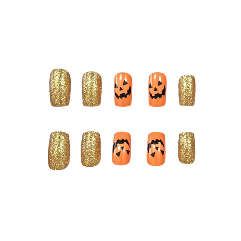 Halloween-Themed Acrylic Nail Art Stornfield
