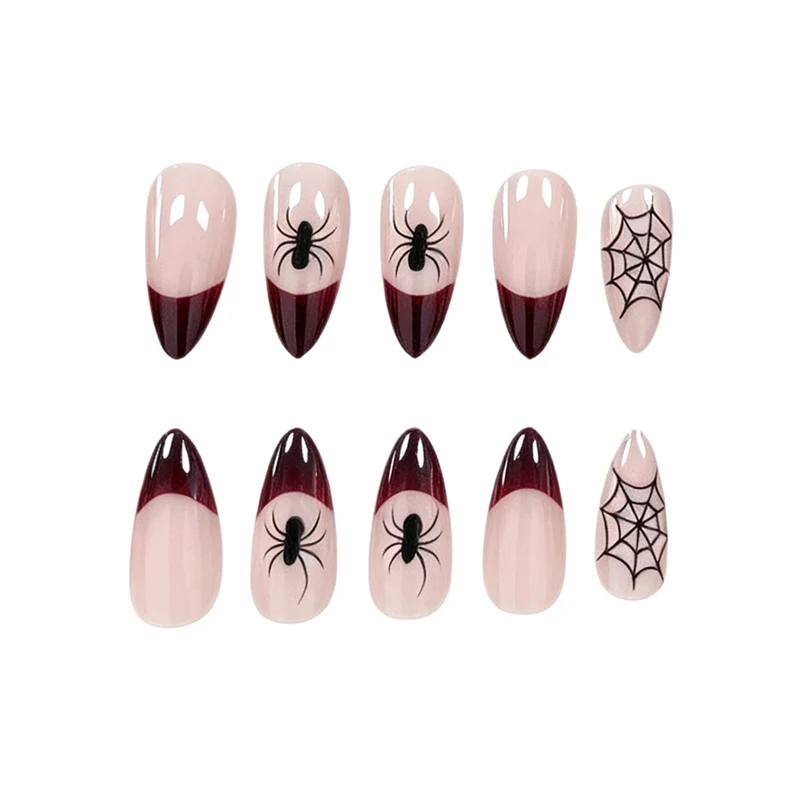 Halloween Pumpkin and Spider Nail Art Stornfield