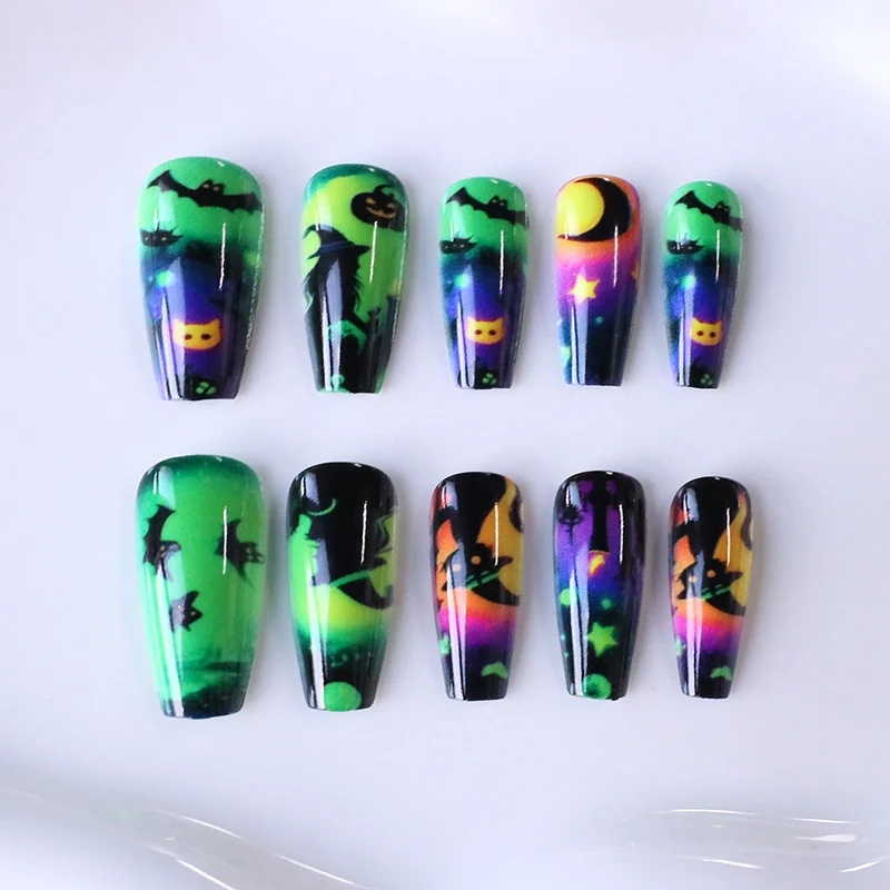 Halloween-Inspired Glow-in-the-Dark Nail Art Stornfield