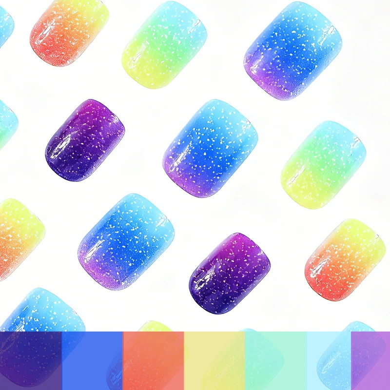 Gradient Glitter Nail Art Enhancements Stornfield