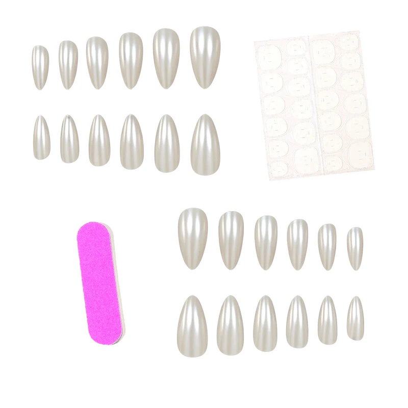 Premium Glossy Almond-Shaped Nail Enhancements Stornfield