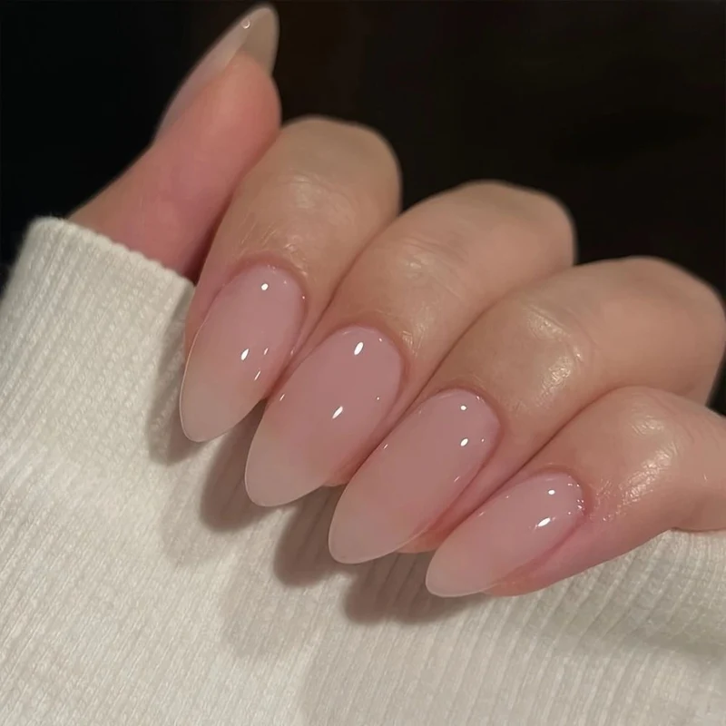 Premium Glossy Almond-Shaped Nail Art Extensions Stornfield