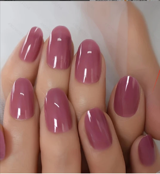 Premium Glossy Almond-Shaped Nail Art Extensions Stornfield