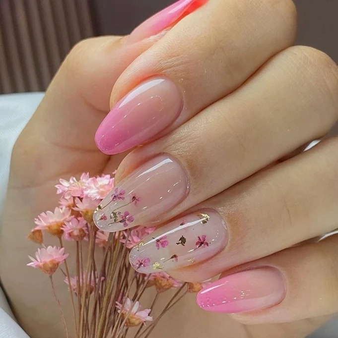 Premium Floral Acrylic Nail Enhancements Stornfield