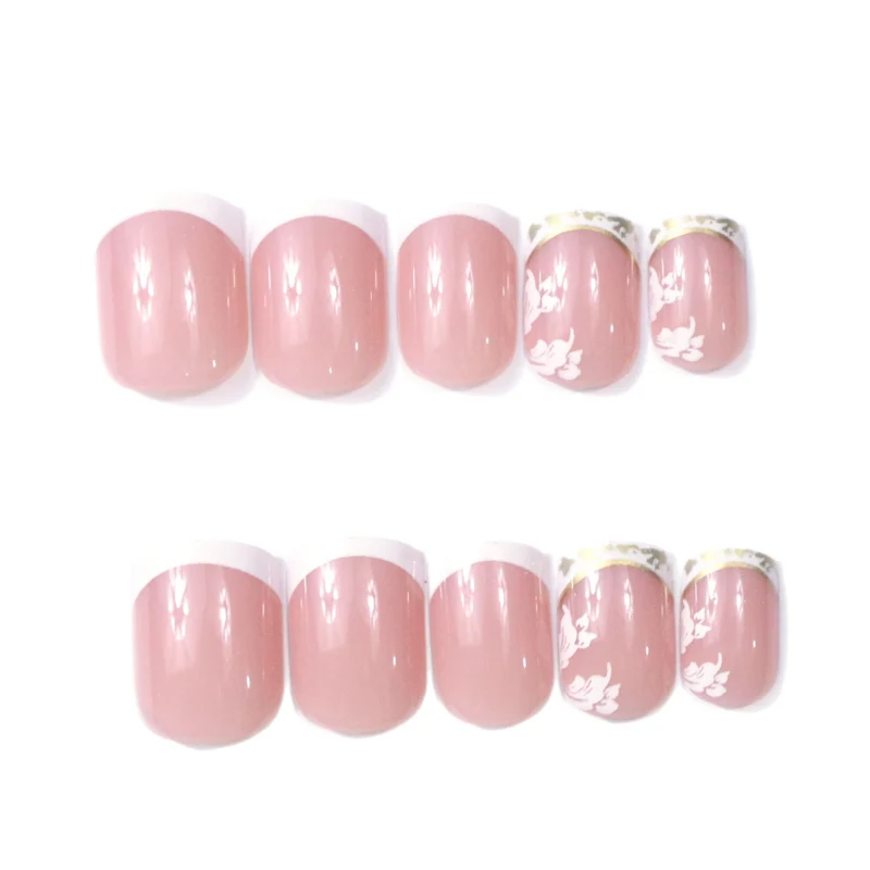 Premium Elegant French Tip Acrylic Nail Enhancements Stornfield