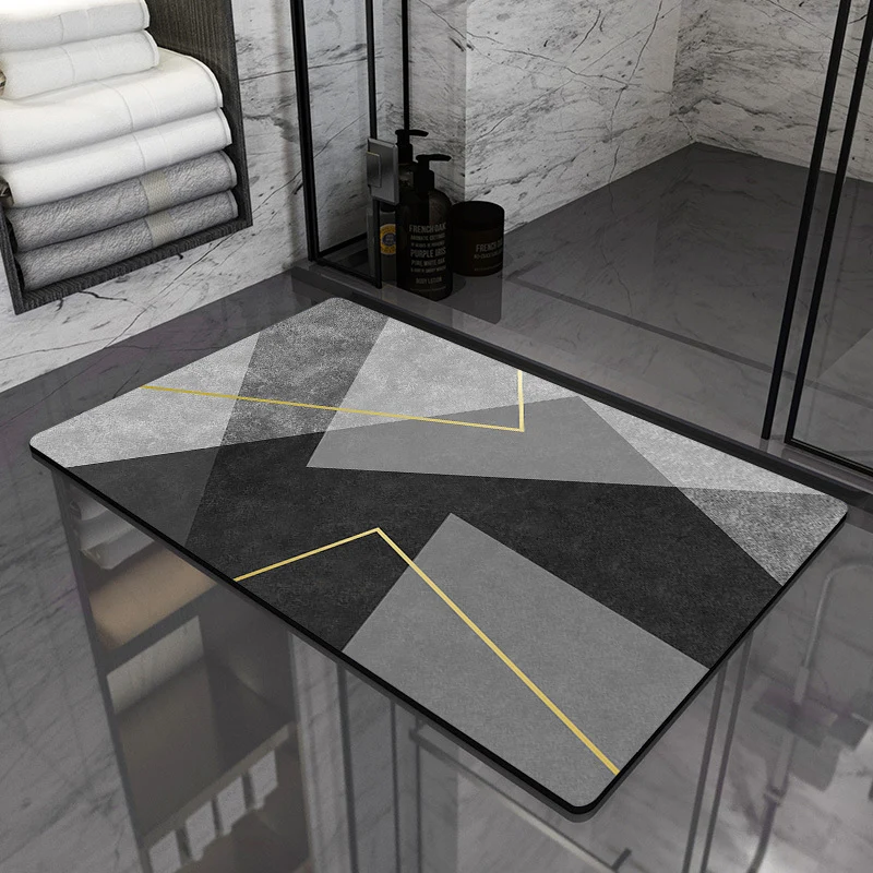 Modern Geometric Bathroom Mat