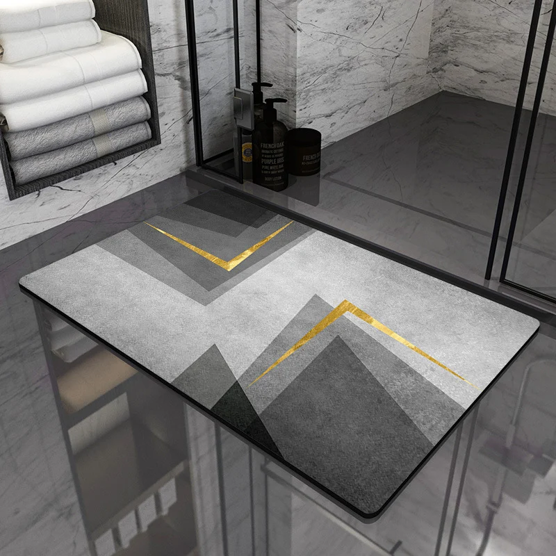Modern Geometric Bathroom Mat